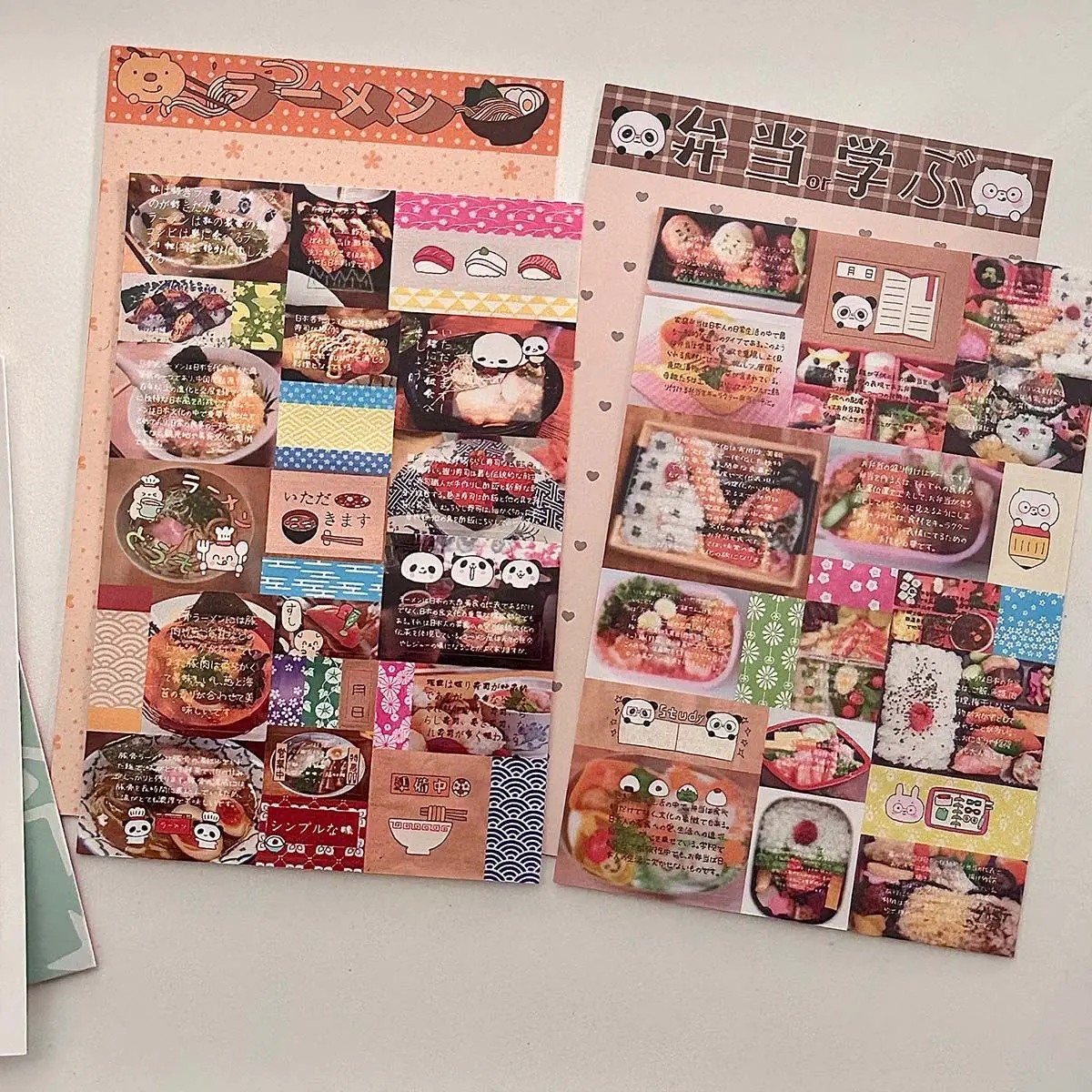 Theater Writeable Sticker Handbook Sticker Character Funny Japanese Food Cute Panda