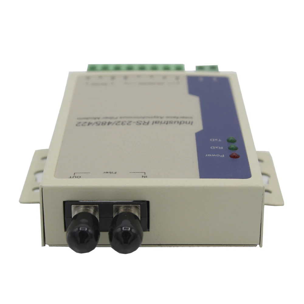 RS485/422/432 Serial to Fiber Converter Dual Fiber 1310nm Single Mode 20km ST Connector Fiber Optical Media Converter