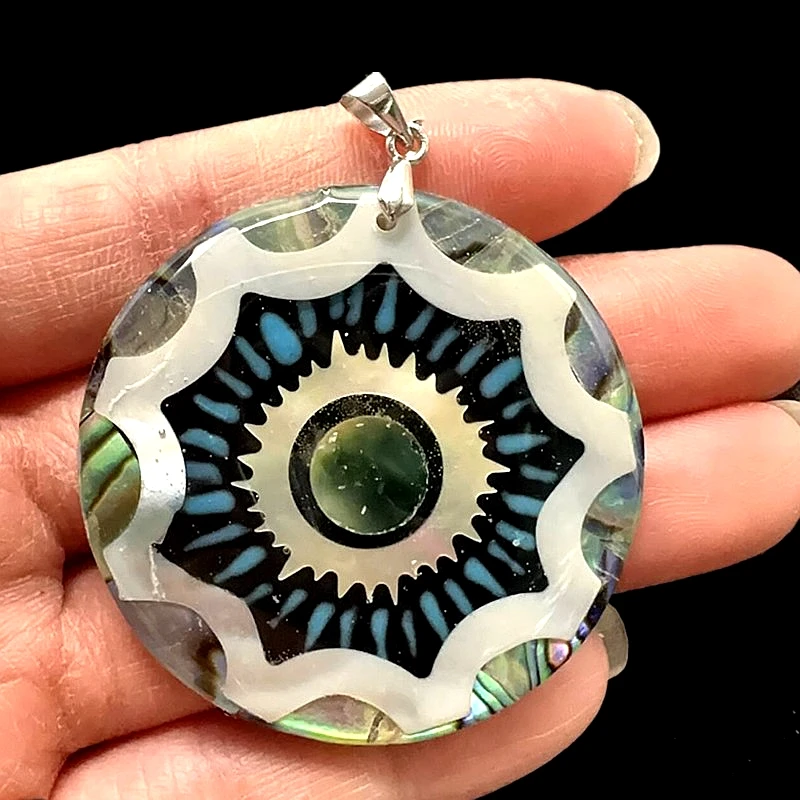 Natürliche Mutter der Perle Shell Splitzen Abalone Shell Handgefertigter Anhänger DIY Schmuck Herstellung Frauen exquisite Halskette Zubehör – Detail 15