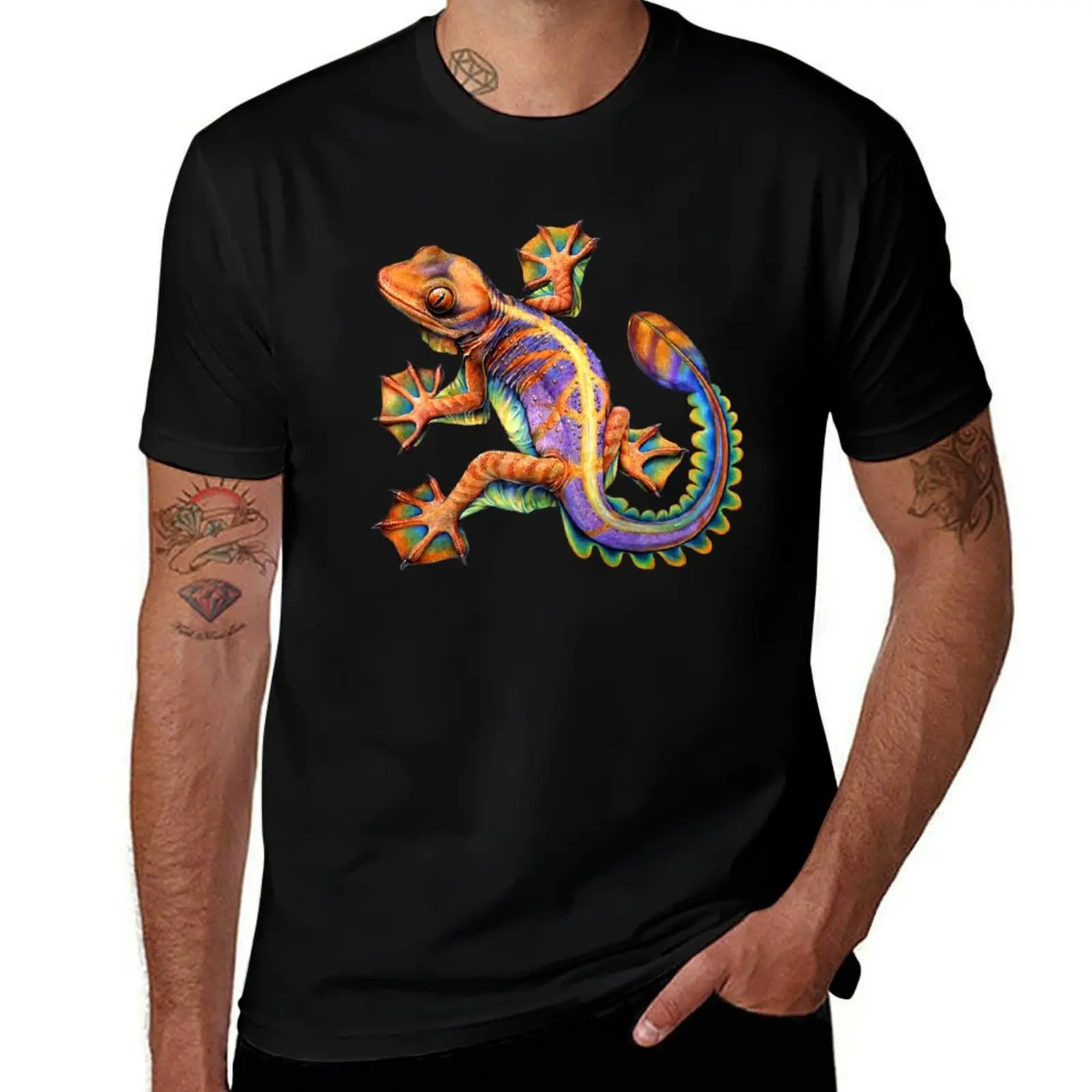 Flying Gecko T-Shirt man t shirts high quality luxury brand T-Shirt