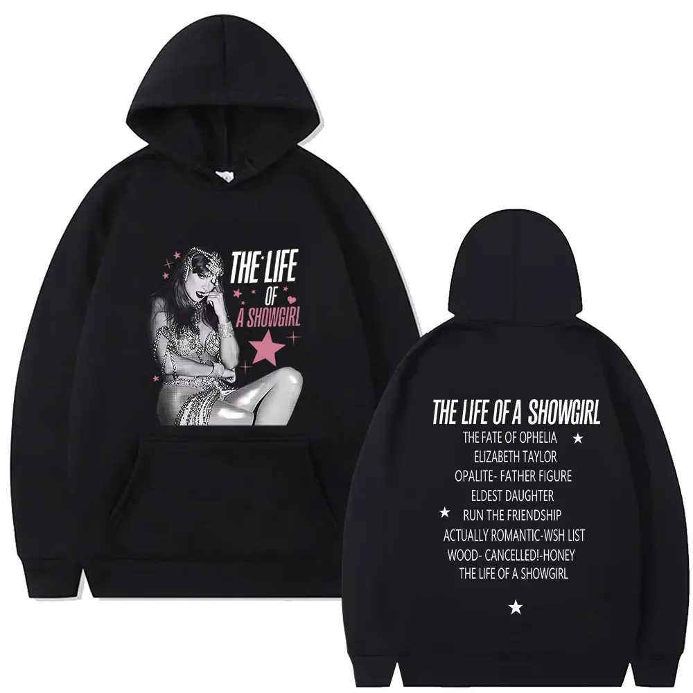 

The Life of A Showgirl Album 2025 Merch Hoodie Men Women Fashion Casual Oversized Hooded Tracksuit Male Vintage Pullover Hoodies