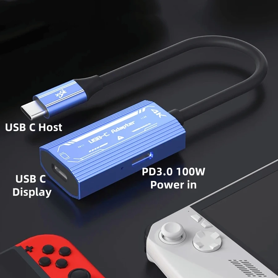 

4K@60Hz USB C to AR Glasses USB-C Display and PD 3.0 Charging Converter Adapter for XREAL, Viture, Rokid, Switch, i/Phone16 15