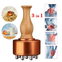 Meridian escova massagem raspagem moxibustion quente terapia magnética moxa vara ferramenta de cuidados de saúde do corpo