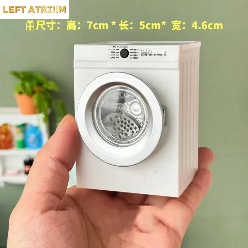 Simulation Mini Movable Washing Machine Rechargeable Miniature Model Doll Household Appliance OB11 Doll Prop