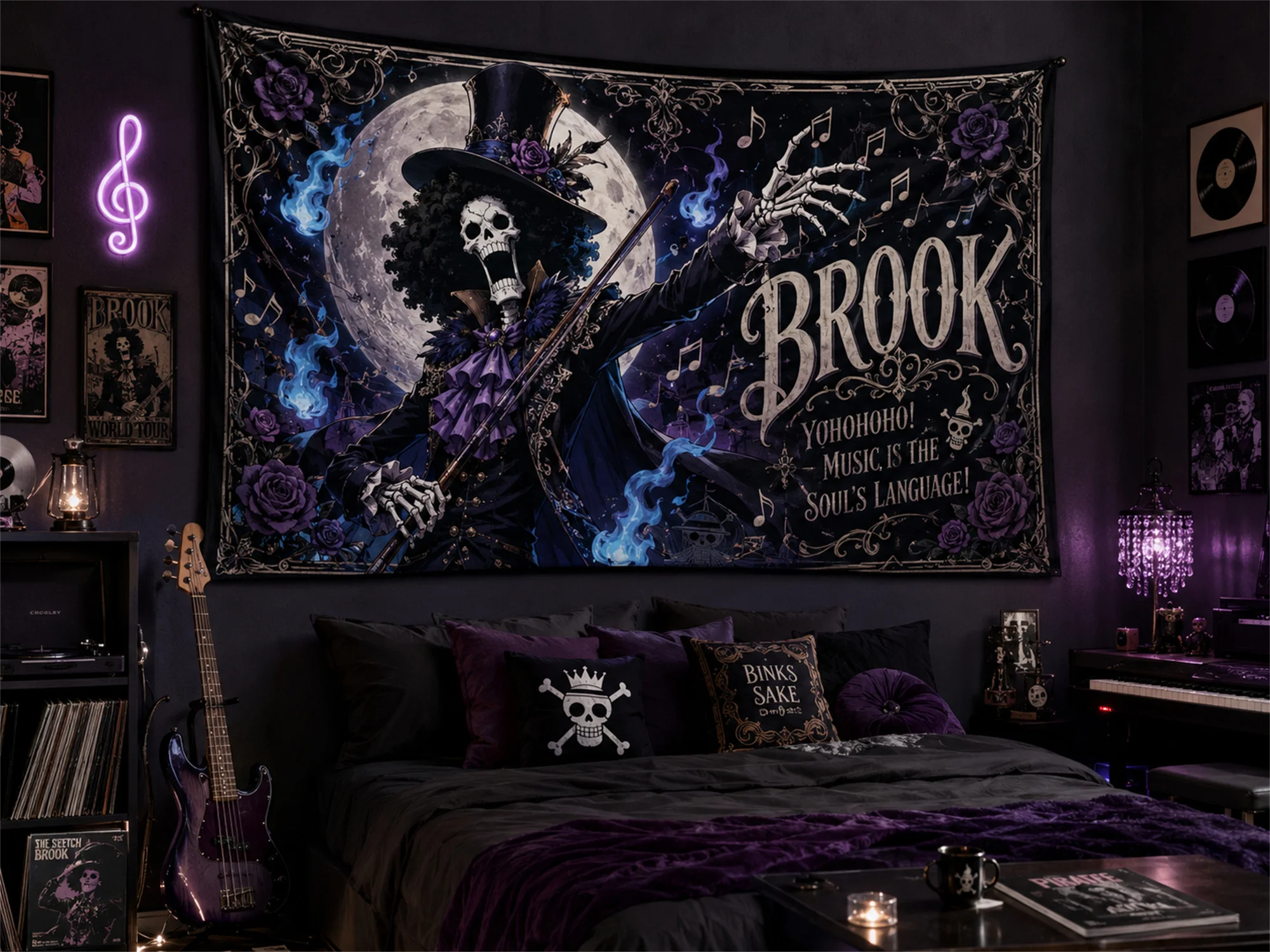 One Piece Strohhut-Crew Sonnenuntergang Wandteppich Thousand Sunny Wandbehang Anime-Dekoration für Fans Schlafzimmer Studentenwohnheim Gaming-Raum Foto-Hintergrund – Detail 6