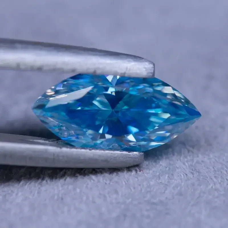 

NEW Moissanite Gemstone Marquise Aquamarine Color For Jewel Making DIY Ring Necklace Earrings Main Materials With GRA Certificat
