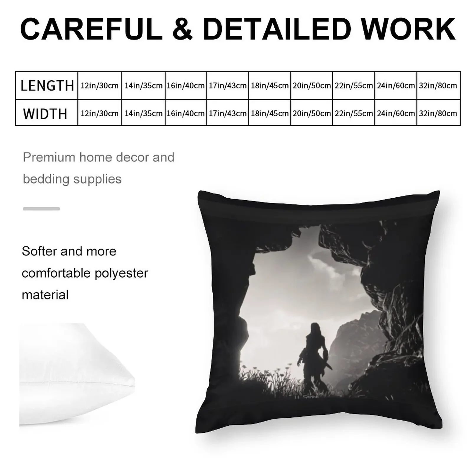 Aloy in Cave Pillow Case Horizon Forbidden West Home Decor Zipper Pillowcase Spring Soft Polyester Cover