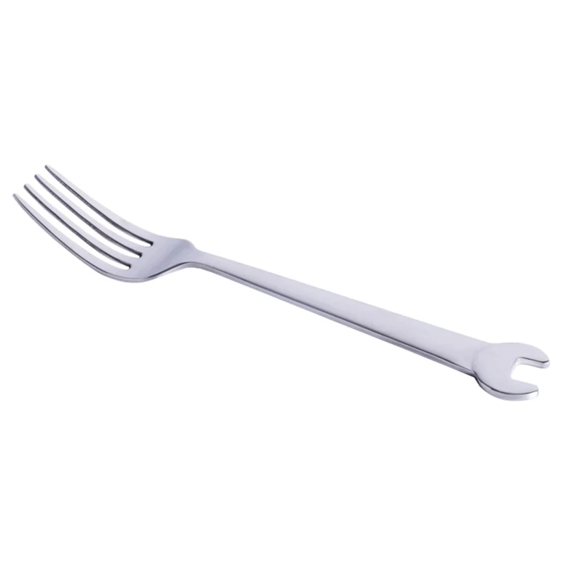 1PCS Wrench Shape Tableware Fork Spoon Gift Fruit Dessrt Salad Forks  Home Kitchen Stainless Steel Cutlery