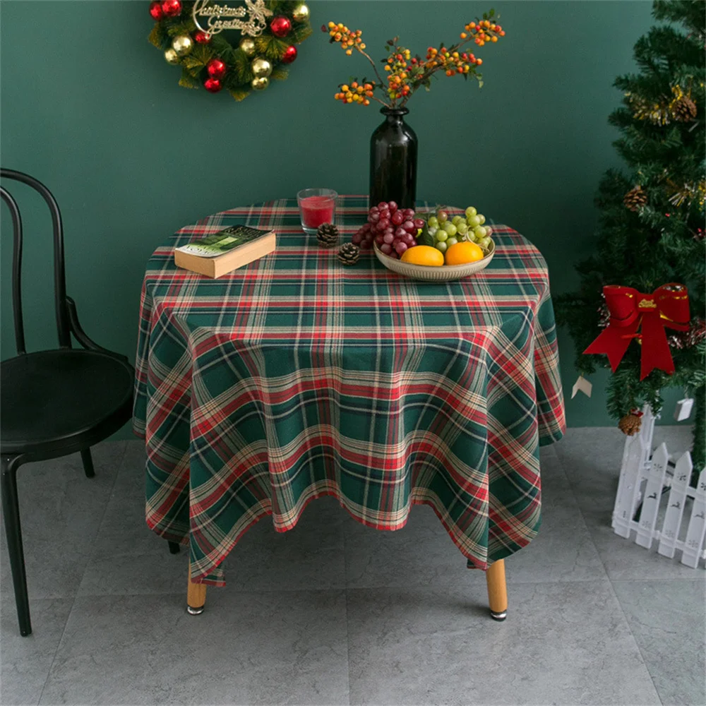 Elk balloon Christmas Tree Table cloth with cloth bow Snowflake table cloth Christmas party table cloth end table tablecloth New