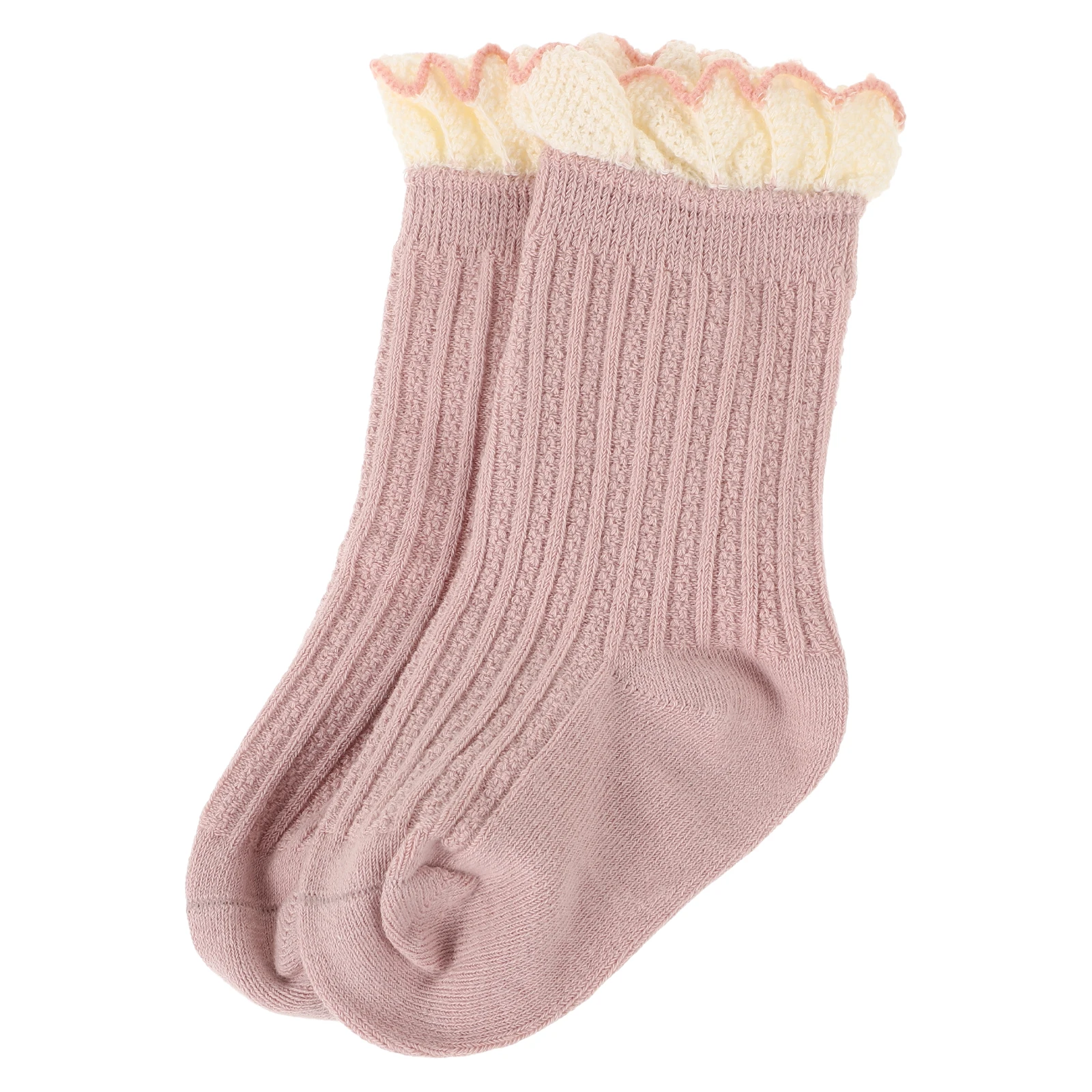 

1Pair Pink Combed Cotton Socks For Boys And Girls Breathable Comfortable Kids Short Socks Toddler Ankle Length Baby Socks
