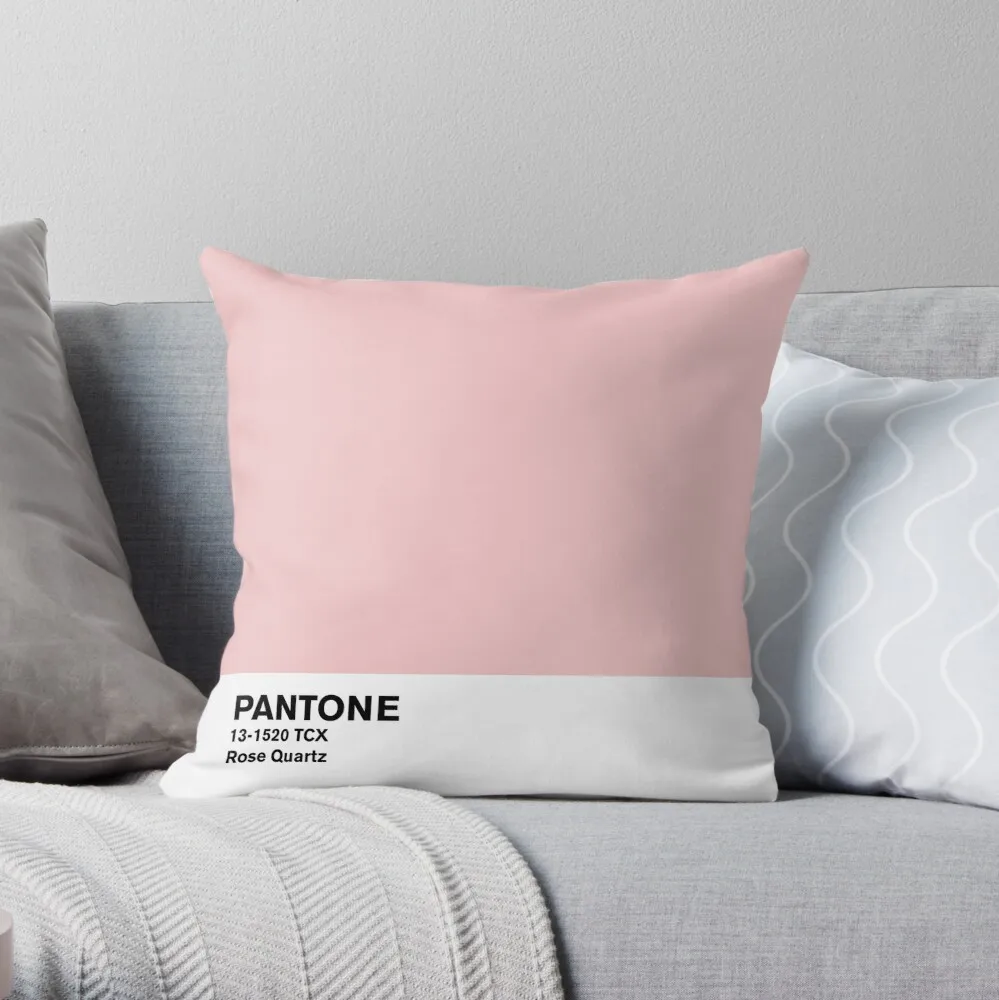 

Rose Quartz Pantone Throw Pillow luxury sofa cushions throw pillow