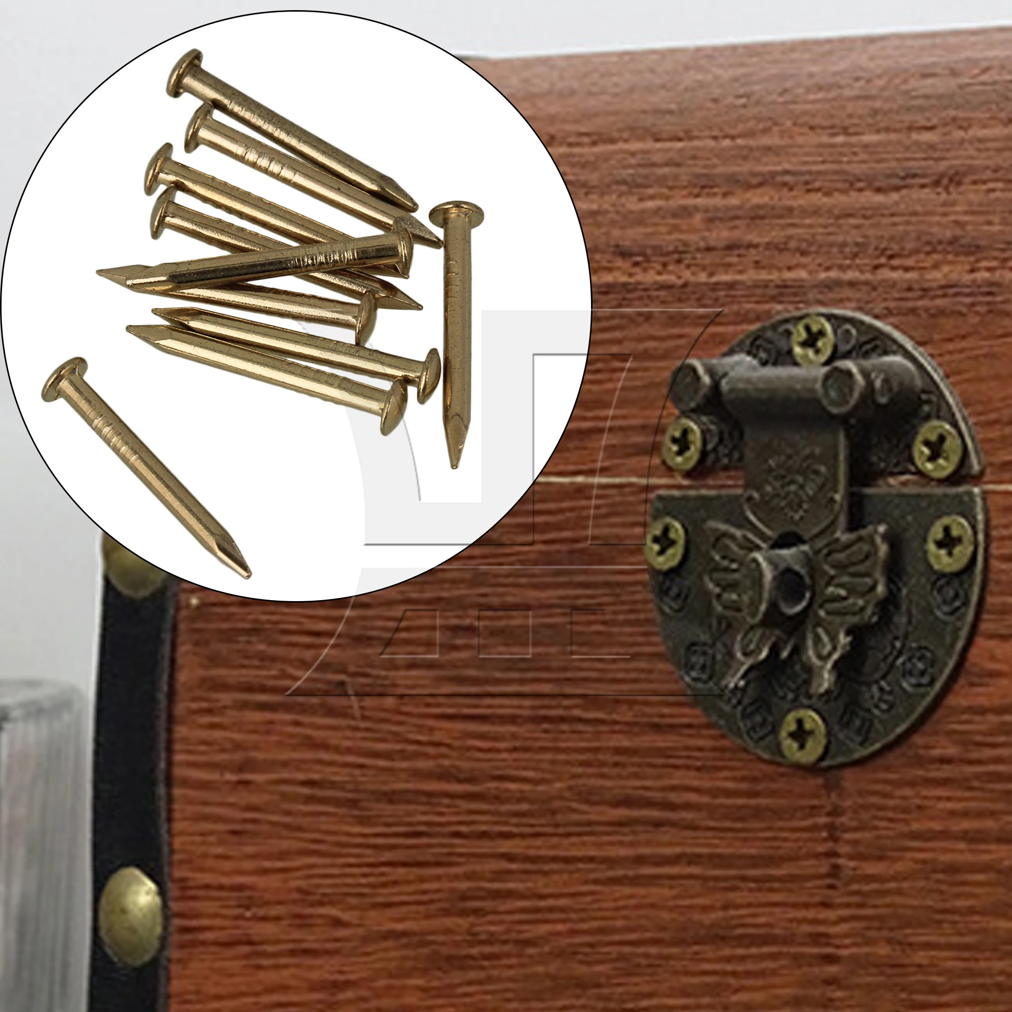 

BQLZR 400pcs Round Hardware Mini Nails 3x15mm Decorative Reinforcement Multipurpose