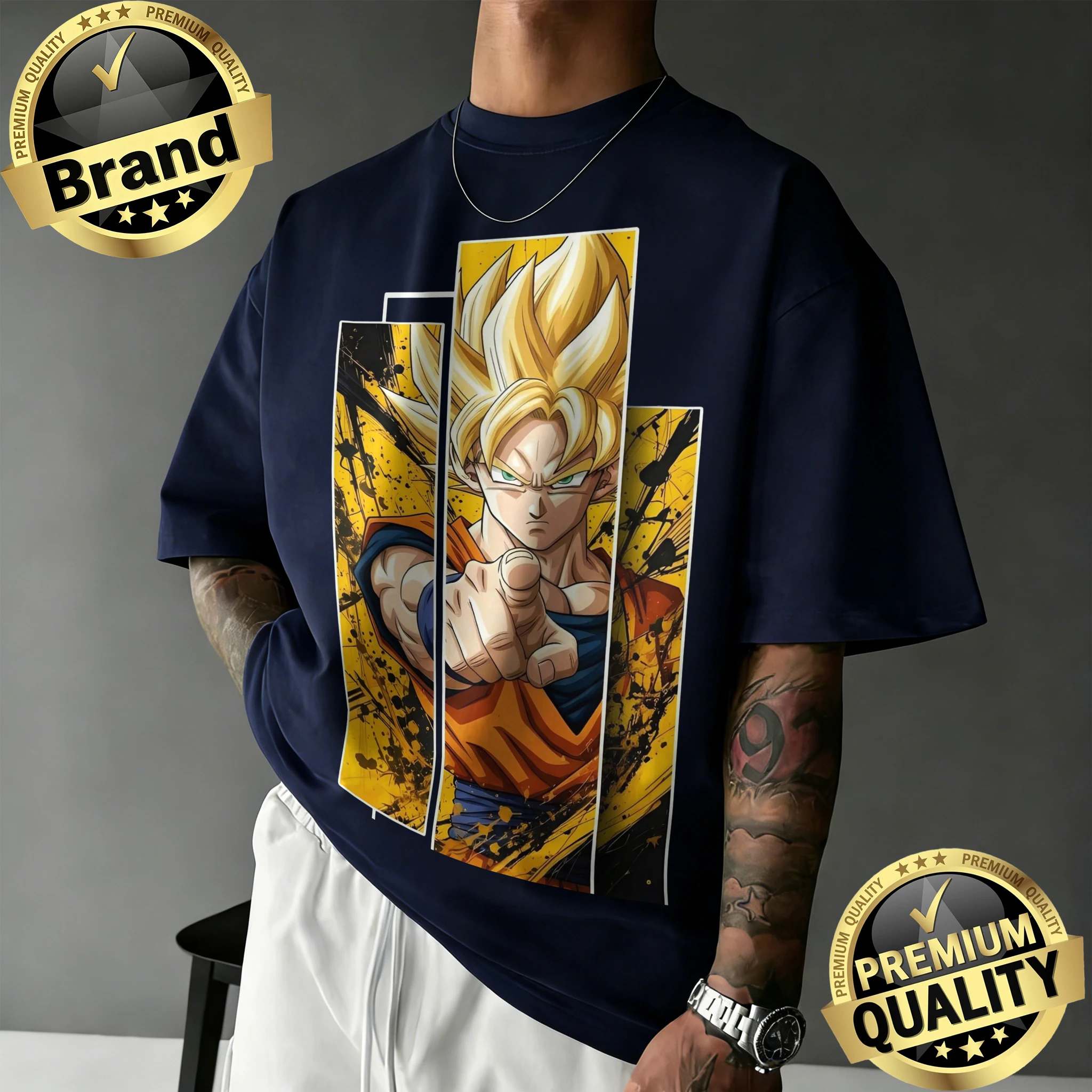 

Летняя хлопковая футболка оверсайз 2026 в стиле ретро Dragon Ball с принтом Супер Сайян Гоку, унисекс, для всей семьи, в стиле Y2K