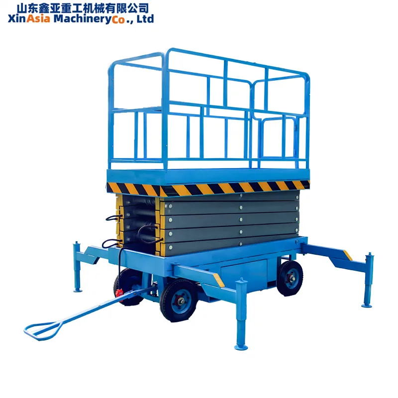Mobile Electric Scissors Lift Platform Traction Drive 1000kg Capacity 8m Max Height Cast Iron Construction-Manufacturer Direct