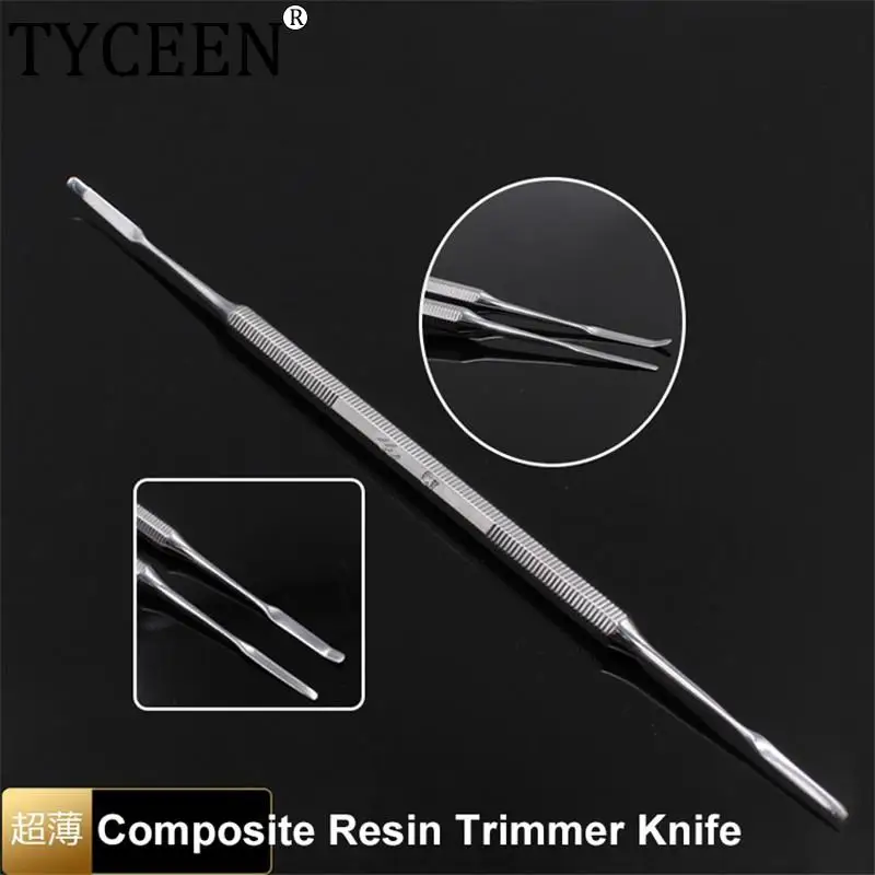 Dental Composite Resin Trimmer Knife High quality Spatula Stainless steel Double Ended Light Curing Engraving Knife Instrument