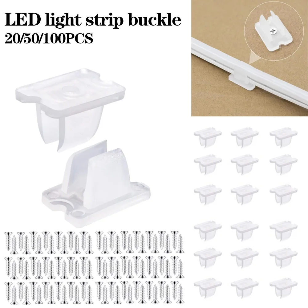 

6*12MM LED Flexible Neon Light Strip Buckle LED Strip Fix Clips Connector for Connecting 2835 Neon Light 220V COB Light Strips