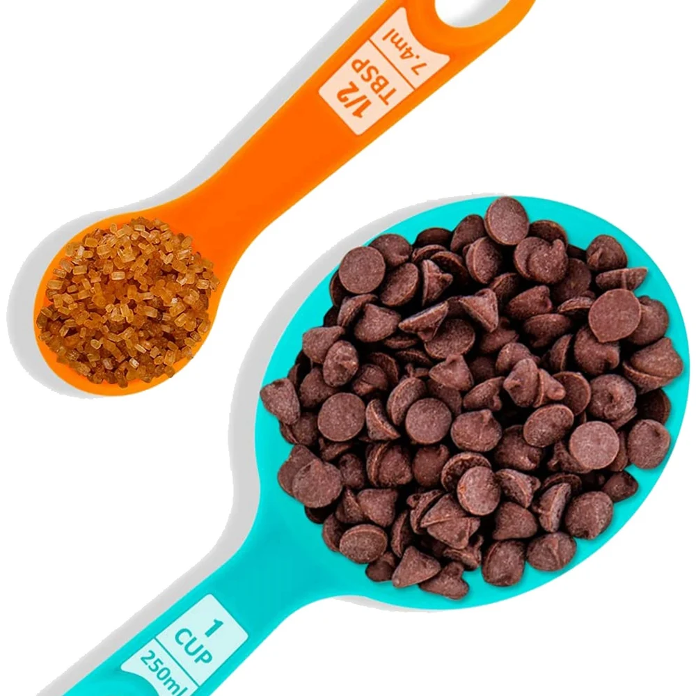 KSOL 12 Pcs Plastic Measuring Cups and Spoons Set,Colored Kitchen Measure Tools, Great for Baking and Cooking(Random Color)