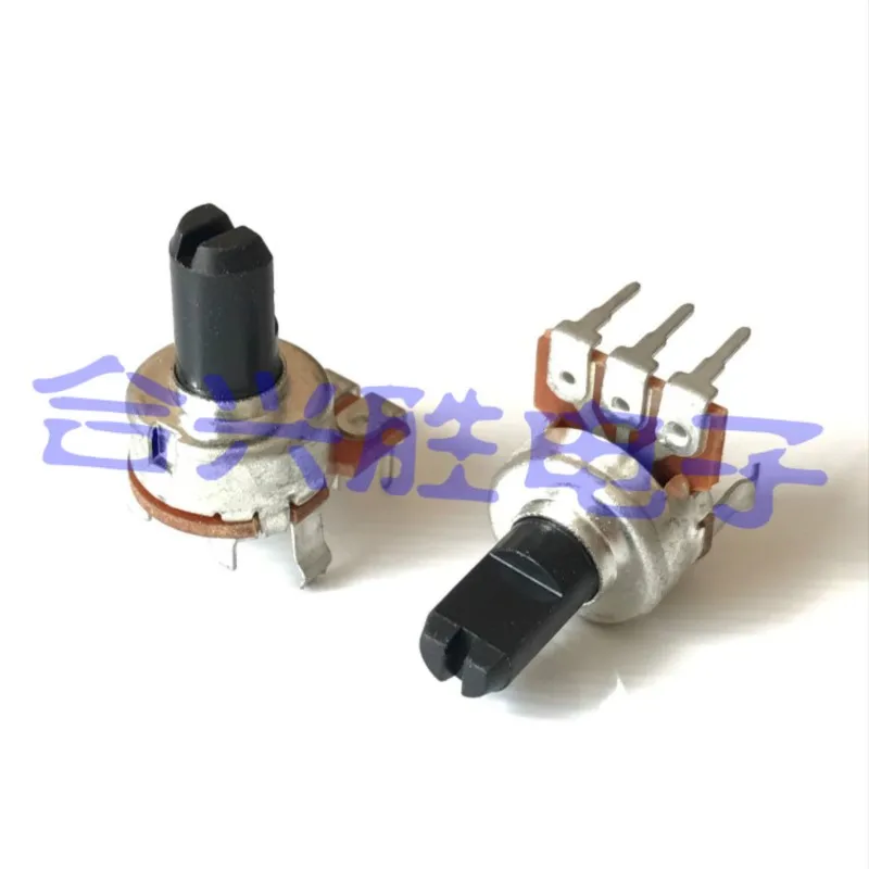 3PCS 121 Type Rotary Potentiometer A500K Speaker Audio Volume Adjustment Potentiometer 3Pin Shaft Length 10MM