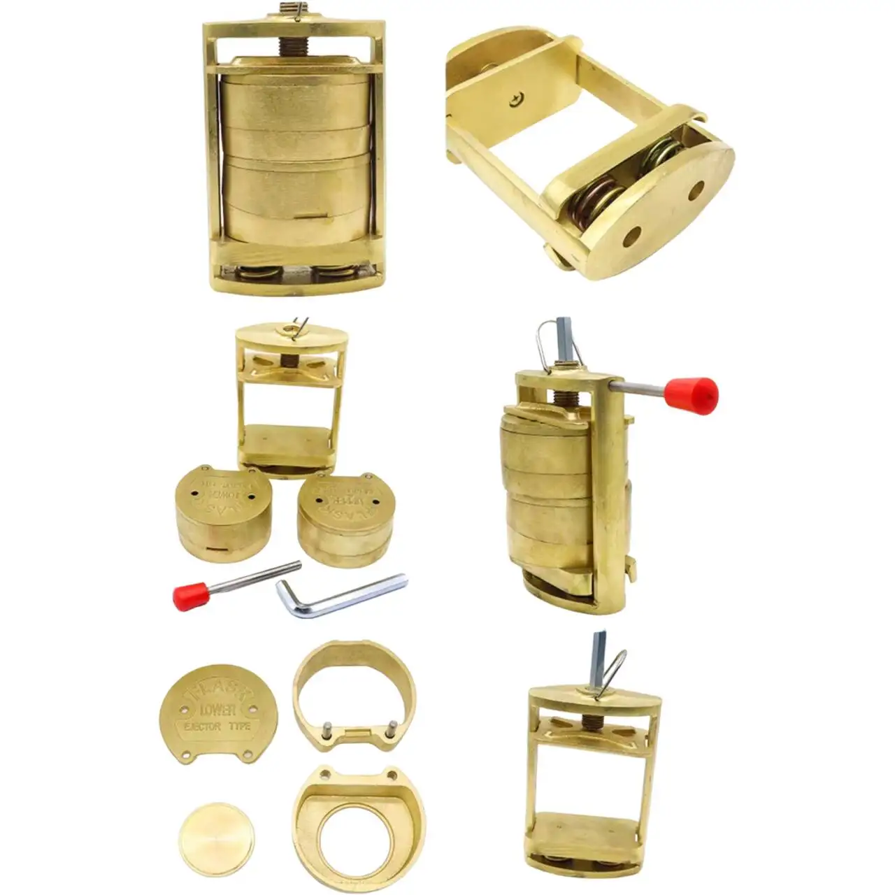 NEW Lab Two Layer Denture Compression with Dual Injection Flask Dual Pot Bronze Processor Denture Flask Press Compression Nut