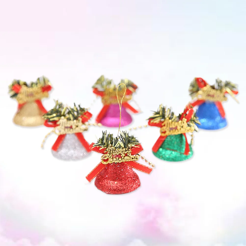 

TEHAUX 6PCS Christmas Ornaments Holiday Bells Xmas Tree Decorations Pendant Party Supplies Decoration