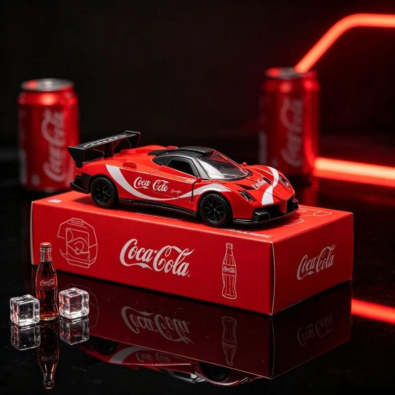 :36 Scale Pagani Supercar Cola Livery Alloy Diecast Car Model Realistic Replica Desktop Ornament Hobby Collectible Static Toy