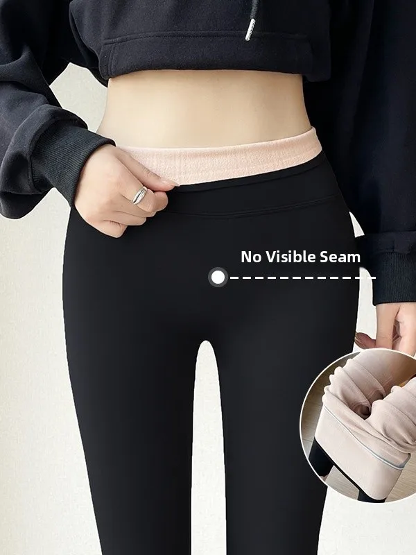 Dames Fce gevoerde high waist yoga broek winter warm buik control billen liftende casual lange leggings