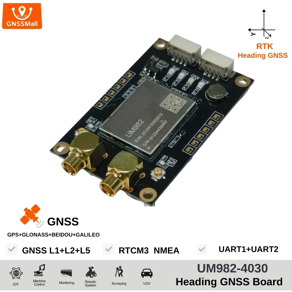 Heading GNSS module Board UM982 RTK UGV UAV GPS module full-frequency centimeter-level low-power TOPGNSS