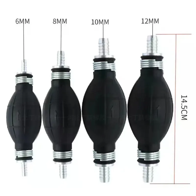 6mm/8mm/10mm/12mm Handkraftstoffpumpe mit Gummiball und Aluminiumgehäuse für Diesel, Öl und Benzin – ideal für Auto, Boot und Außenborder – Detail 1