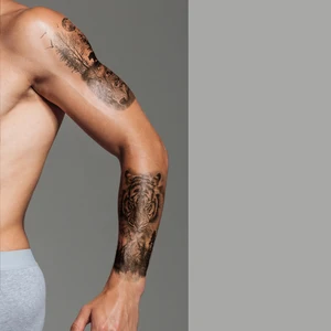 ماء مؤقت وهم ملصقات الوحش الأسد الذئب النمر الذراع الشارات الرجال النساء العالمية هدية الديكور الجسم الفن أعلى 6 بيع الذئب الذكور الذراع الوشم - No6