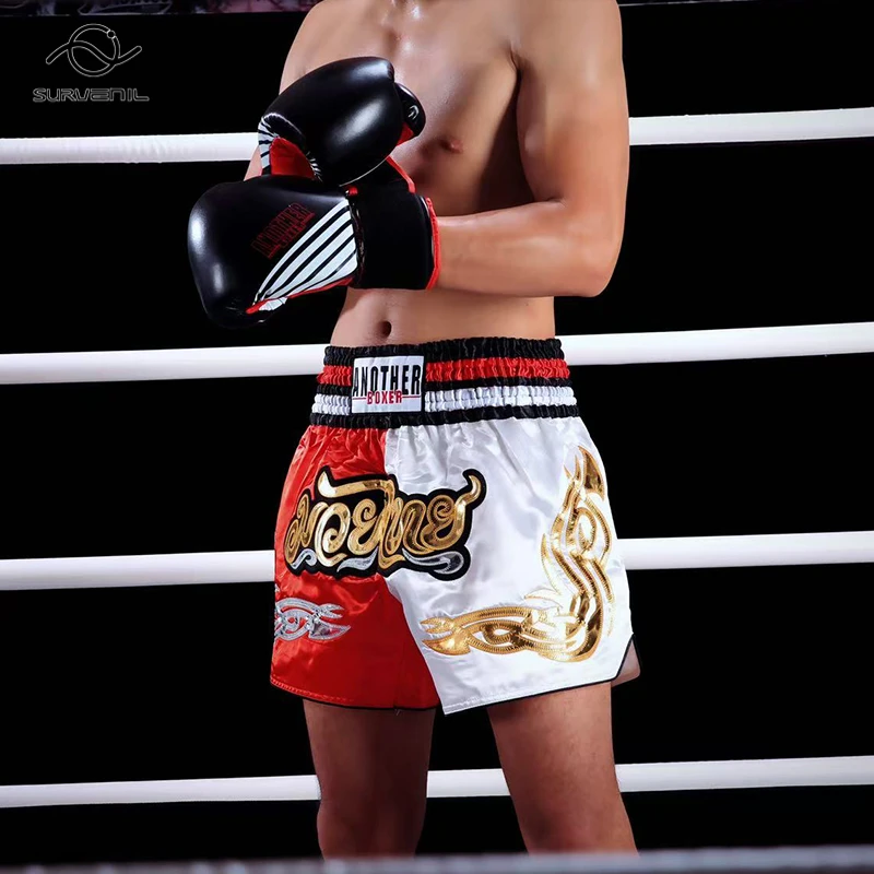 

Thai Boxing Shorts Muay Thai Shorts Men Women Child Gym Martial Arts Cage Fight Team Wear Embroidery Muay Thay Kickboxing Pants