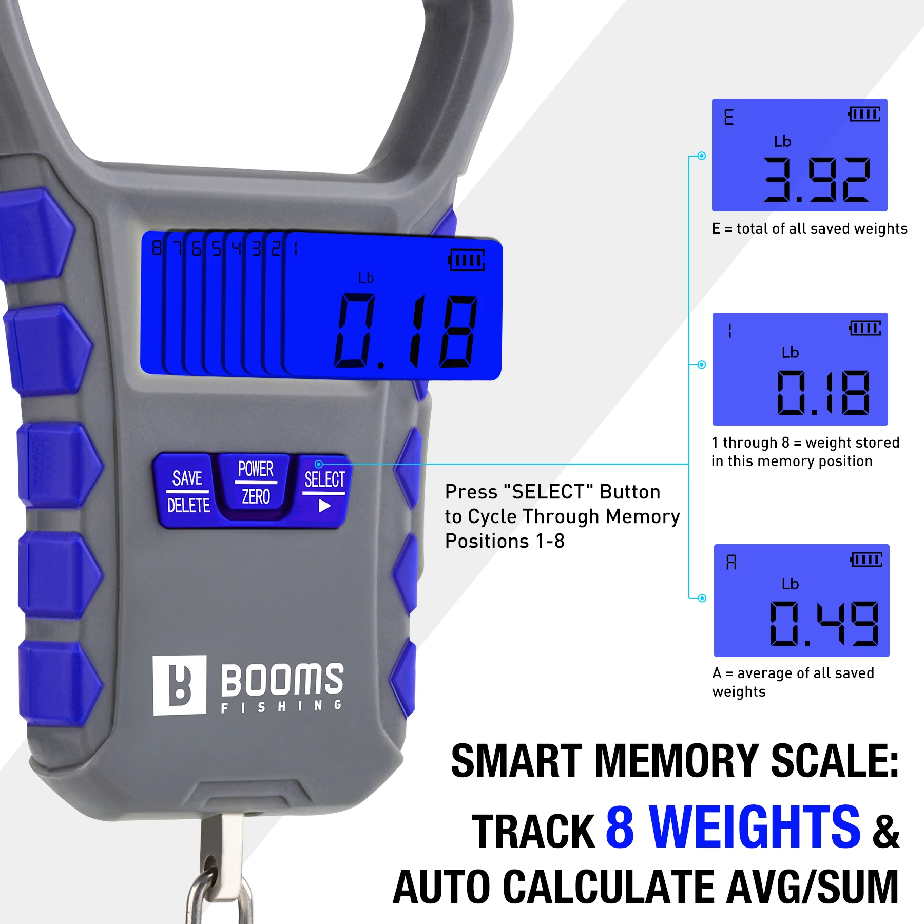Boomsfishing XW50 Báscula de pesca digital con carga USB y mango - imagen 5