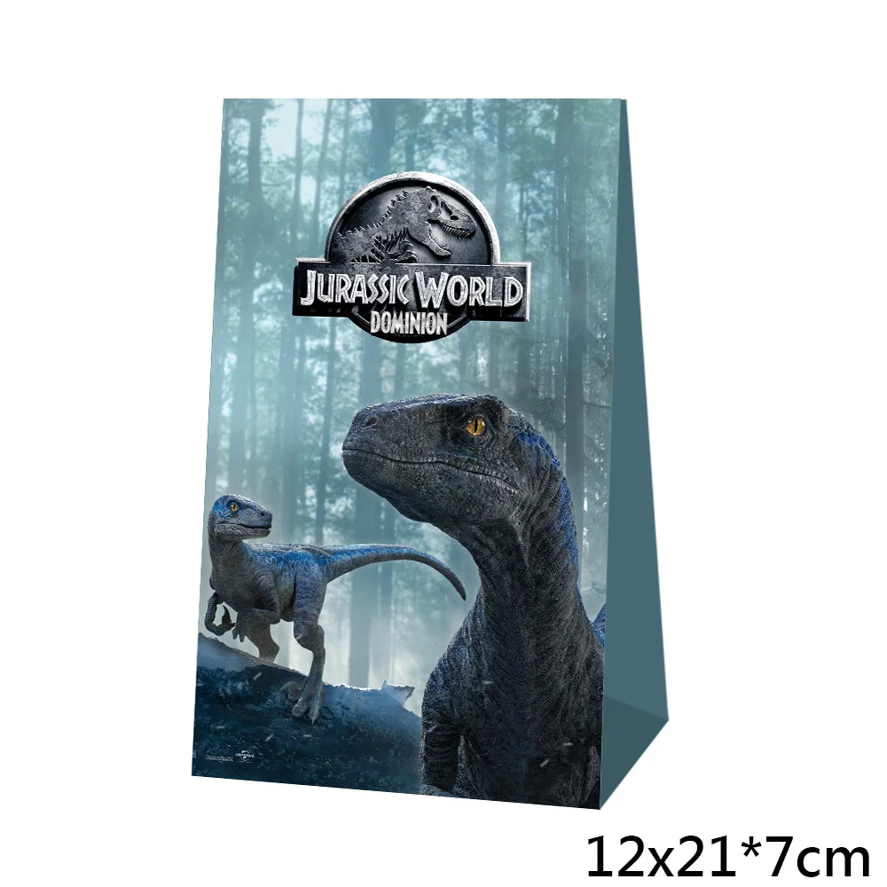 Jurassic World Party Paper Goodies Bag Candy Dinosaur Theme Birthday Decoration Supplies Gift Treat School Decor