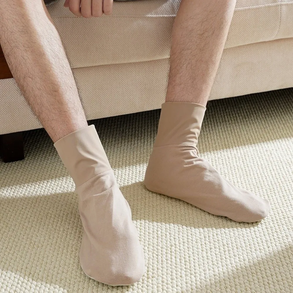 Loose Air Conditioning Sleep Socks Keeping Warm Mugwort Bottom Men Floor Socks Anti Cold Moisture Proof Middle Tube Socks Men