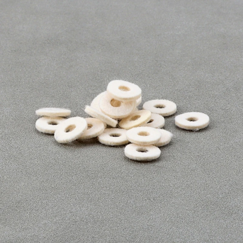 20Pcs Trumpet Valves Felt Washers Cushion Trumpet Top Felt Pads Replacement 69HD