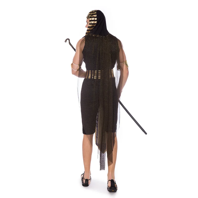 Geweldige Egyptische Farao Rollenspel Kostuums Volwassen Mannen Halloween Traditionele Egypte Cosplay Fancy Party Dress Outfit