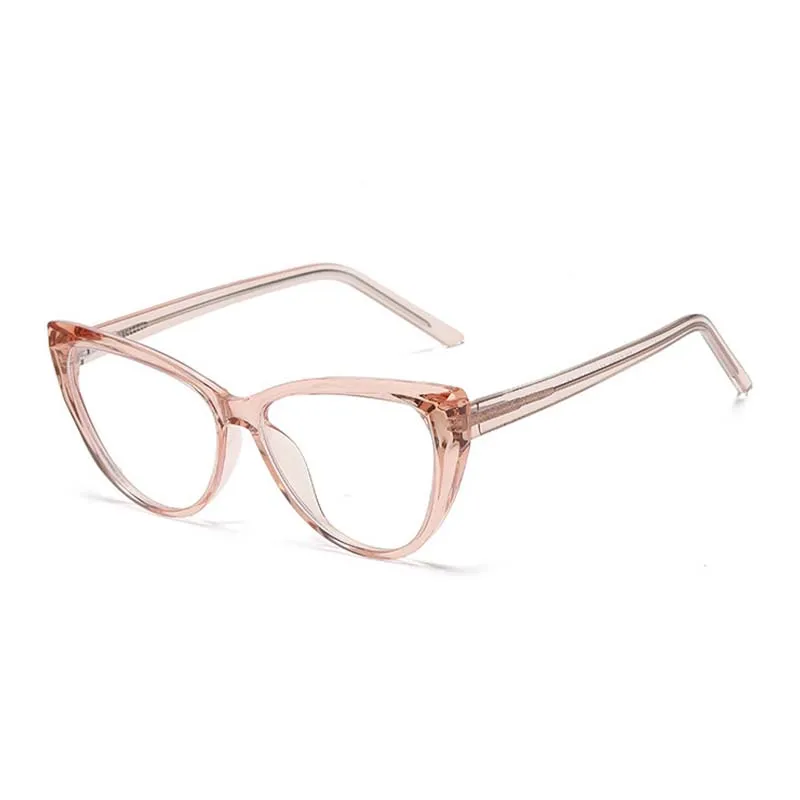54719 Trendige blaues Licht blockierende Retro-Brille TR90 Anti-Strahlungs-Brille Damen transparente Modebrille