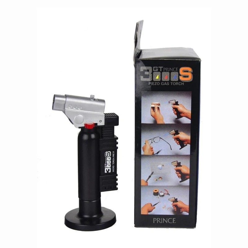 Original PRINCE GT-3000SB Piezo Ignition Electronic Jeweler Blow Torch Refillable Adjustable Flame Butane Welding Torch