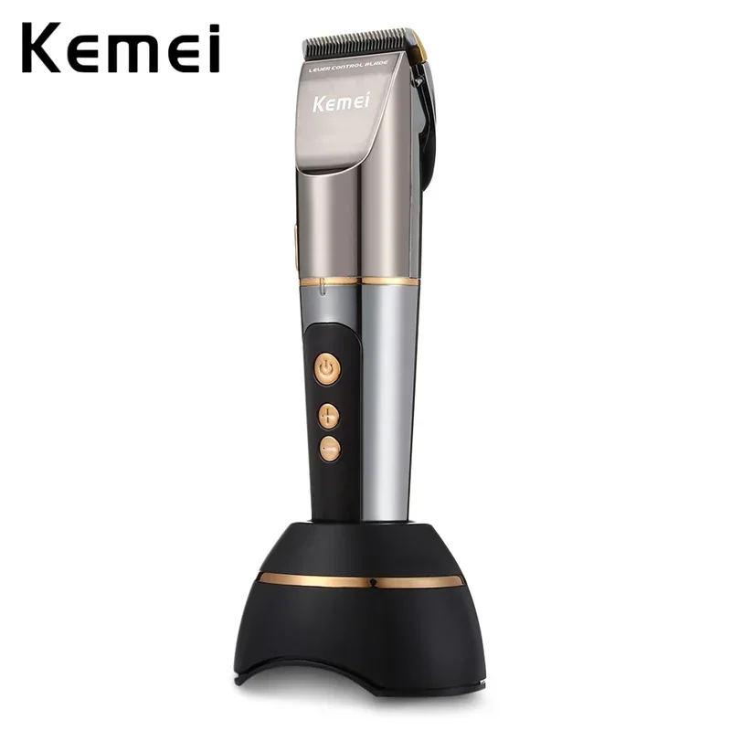 Kemei Professional Rechargeable Electric Trimmer Lithium Battery Carbon Steel Head Washable Hair Clipper KM-9160