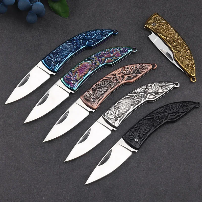 Creative New Portable 3cr Steel Foldable Knife High Hardness Sharp Multifunctional Outdoor Small Knife Express Unboxing Knife