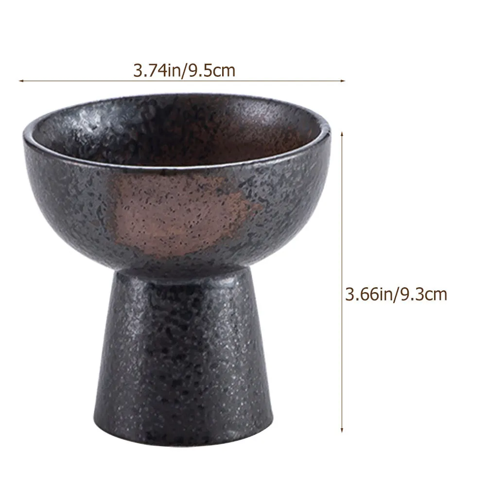 

Ceramic Ice Cream Bowl Japanese Style High Base Dessert Dish Trifle Bowl Creative Shape Durable Lightweight Trifle Dish