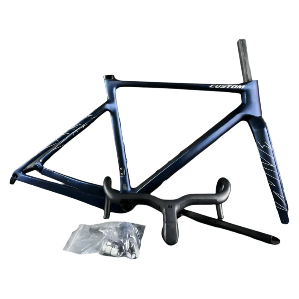 Cadre de vélo Addict Gravel Team HMF 2025, nouvelle collection, en carbone, avec frein à disque, passage de câbles interne complet, tailles 49, 52, 54, 56, en solde.