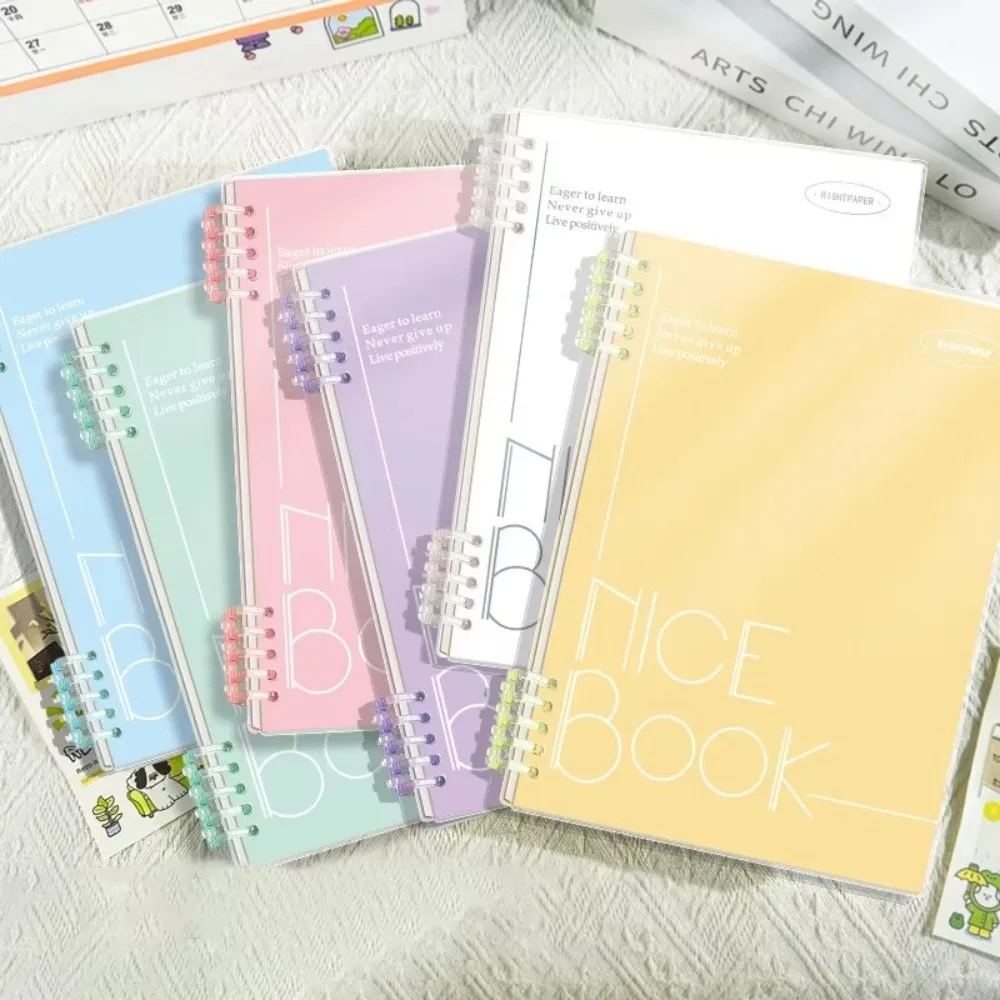 

Durable 60 Sheet A5 Loose-leaf Notebook Detachable Binder Ring Stationery Binder Ring Notebooks Refillable PP Cover Notebook