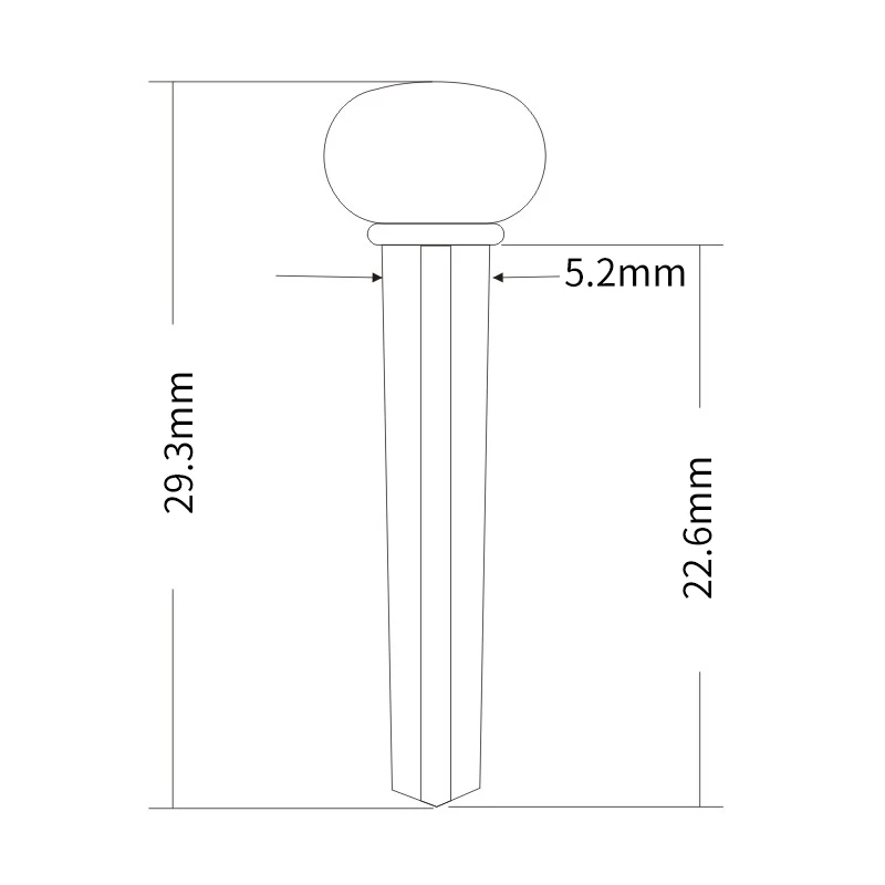 6Pcs Ebony Acoustic Guitar Slotted Bridge Pin with 2.0/3.0/4.0mm Abalone Shell dots Guitar Parts Accessories