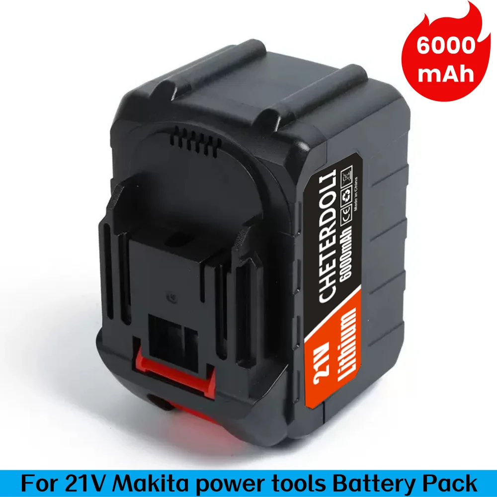 

18V/21V MAX 6000mAh Rechargeable Li-ion Battery for Makita BL1840B BL1850B BL1860B BL1830B BL1440 Power Tool.