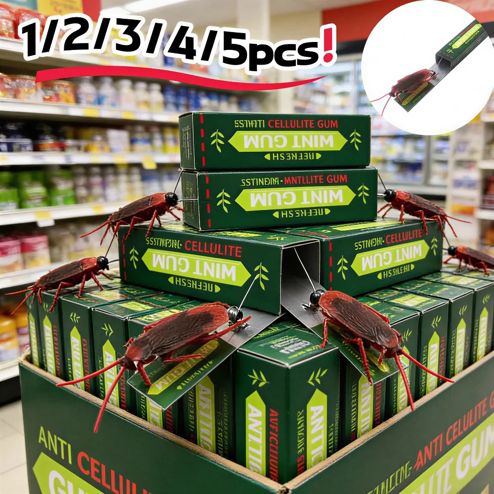 

1/2/3/4/5 шт., имитация жевательной резинки для тараканов, креативная новинка, забавная игрушка, шокирующий таракан, жевательная голова, пародия, игрушки