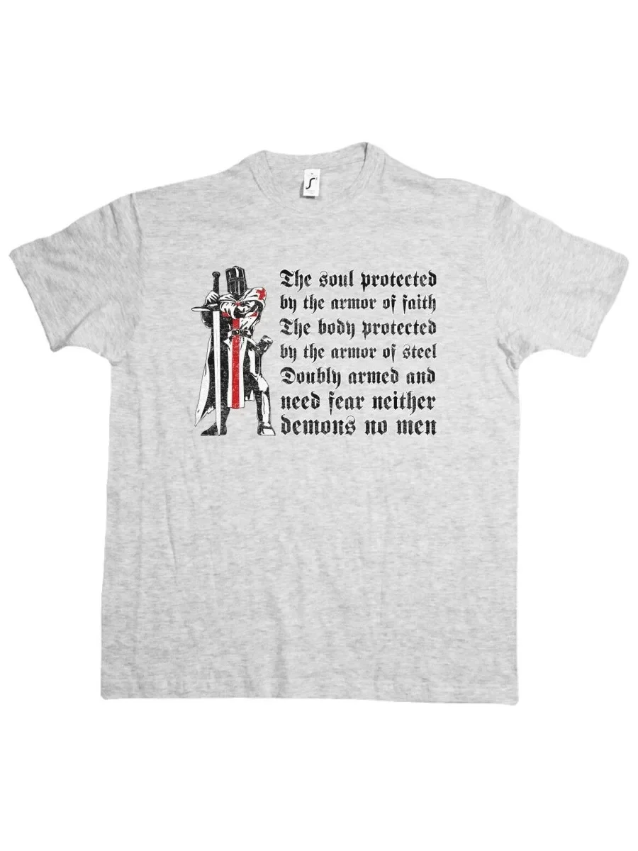 Knight Templar T-Shirt Cross Templar Cross Knights Crusade Crusader Cotton O-Neck Short Sleeve Men's T Shirt New Size S-3XL