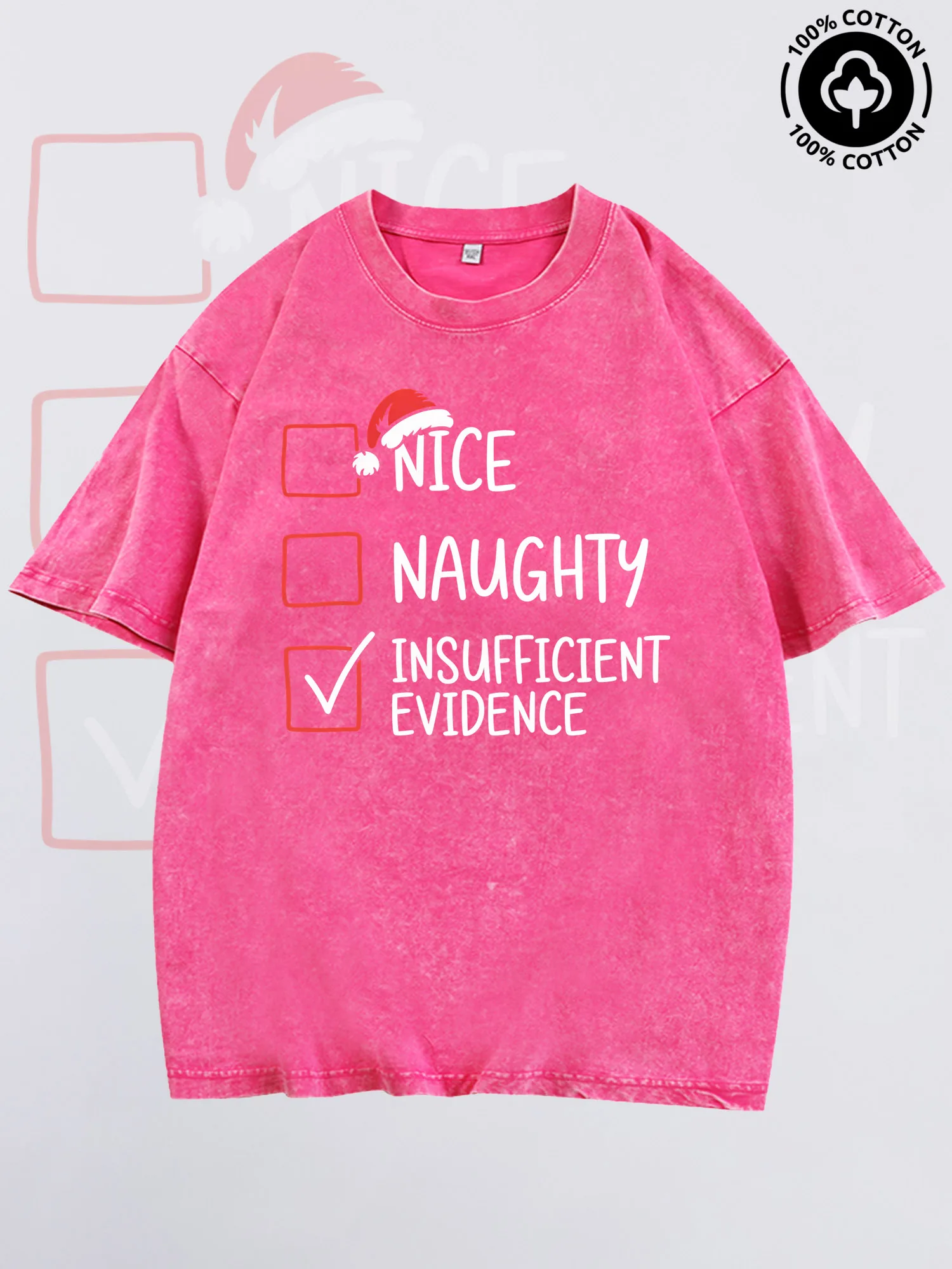 

Funny Insufficient Evidence Men's Graphic Tee, Pure Cotton Vintage Pink T-Shirt, Lightweight Drop Shoulder Tee