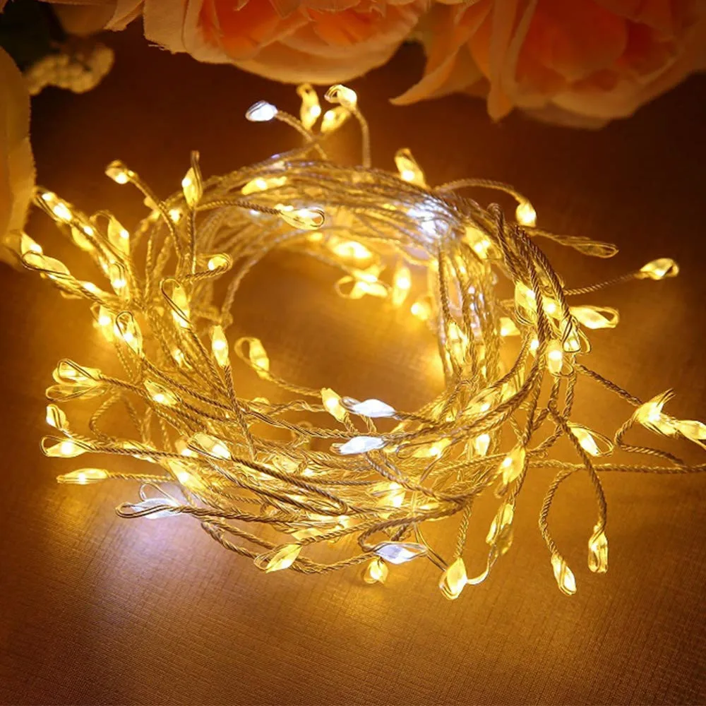 Remote controller 100/200 LED Firecrackers Fairy String Lights 8Modes Copper wire Firecracker Garland Light for Christmas Party