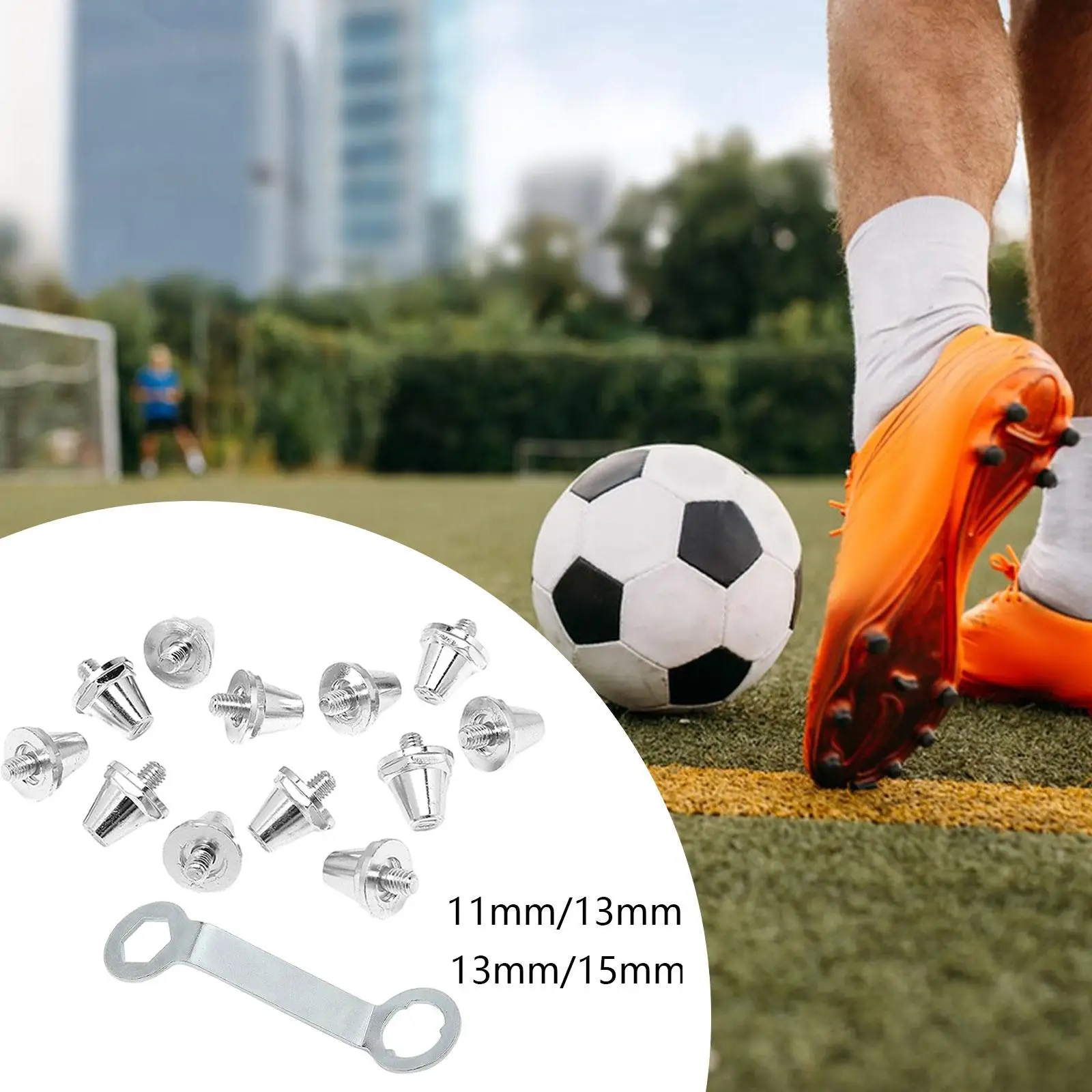 

12Pcs Football Shoe Spikes Stable M5 Threading Screw Rugby Shoes Studs for Indoor Outdoor Sports Athletic Sneakers Competition