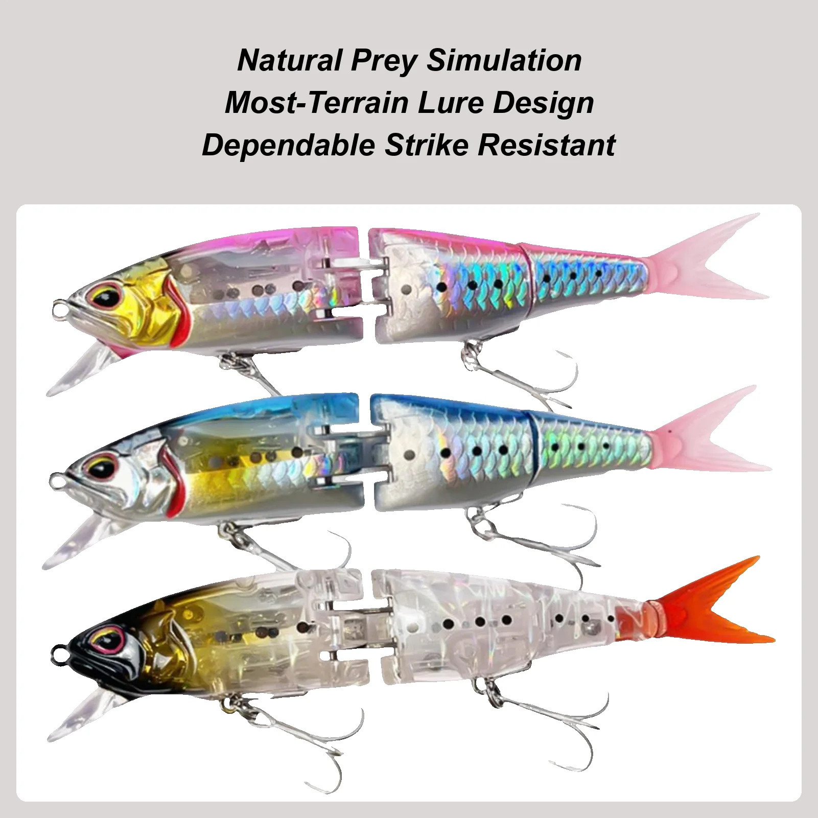 

Multi-Section Fishing Lures Built-in Glitter Floating Hooks For Women Men Beginner Lover Boat Trolling Pond Lake Stream Supplies